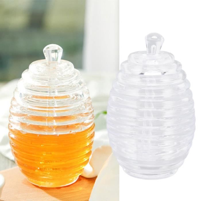 Pot De Miel En Verre En Forme D'Abeille Xiuganpo - Récipient Décoratif Élégant Pour Miel, Sirop Et Épices