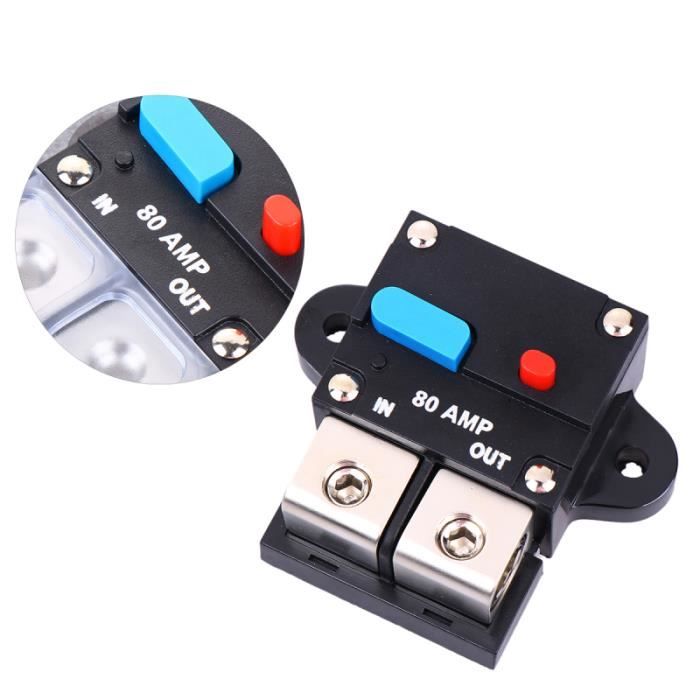 Disjoncteur Réinitialisable 12V DC Pour Audio Voiture - 20A à 100A, Protection De Circuit, 1 Pôle