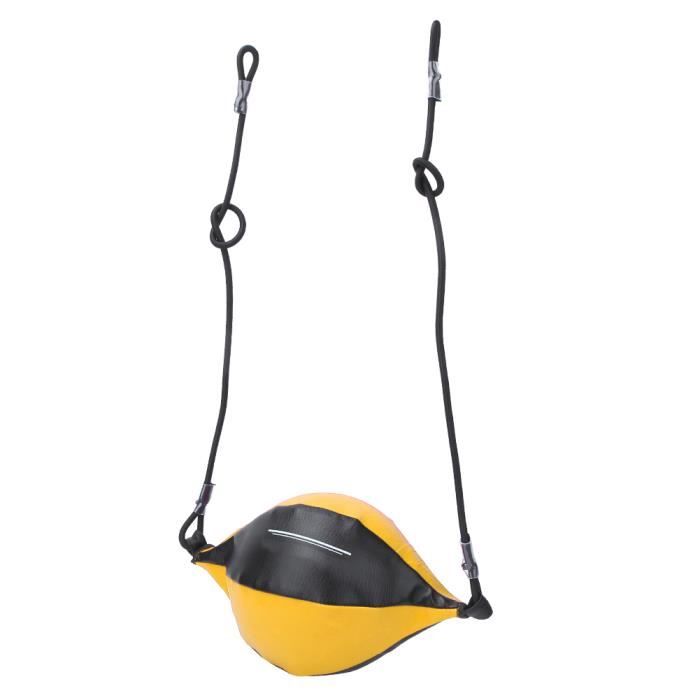 Speed Ball De Boxe – Sac De Frappe Suspension Noir/Rouge (Neuf, 18cm, Cuir PU)