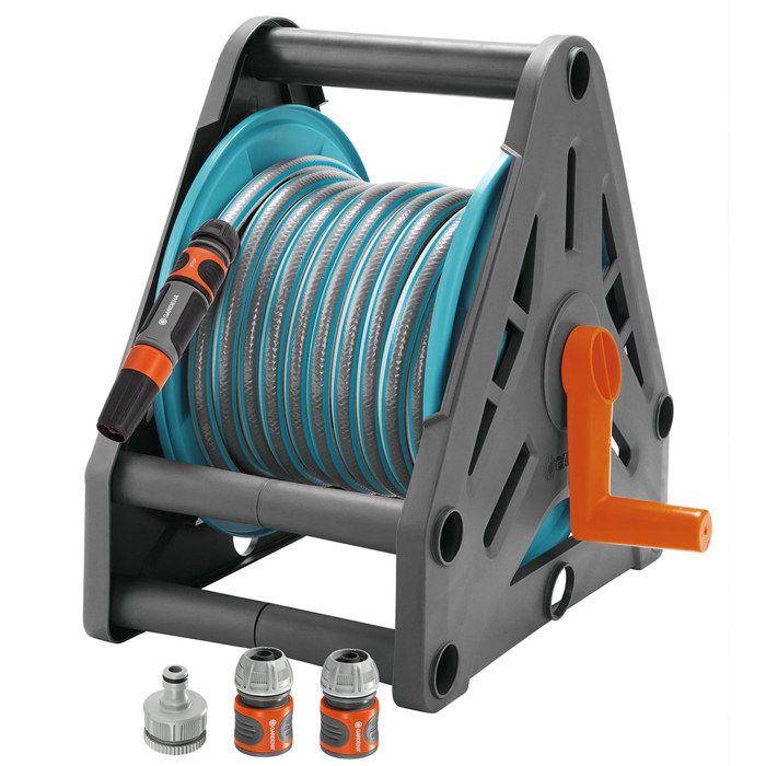 Enrouleur de Tuyau GARDENA 30 Promo Tuyau 15m Ø13mm Kit complet équipé et monté