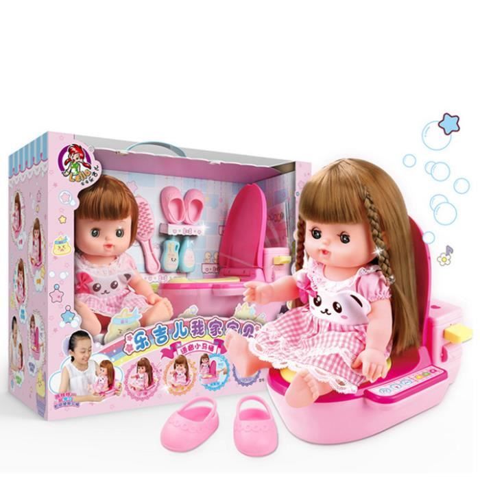 Glam Musique Jouets Bebe Kawaii Poupee Ensemble Avec Wc Simulation Brinquedos Poupees Cdiscount Jeux Jouets