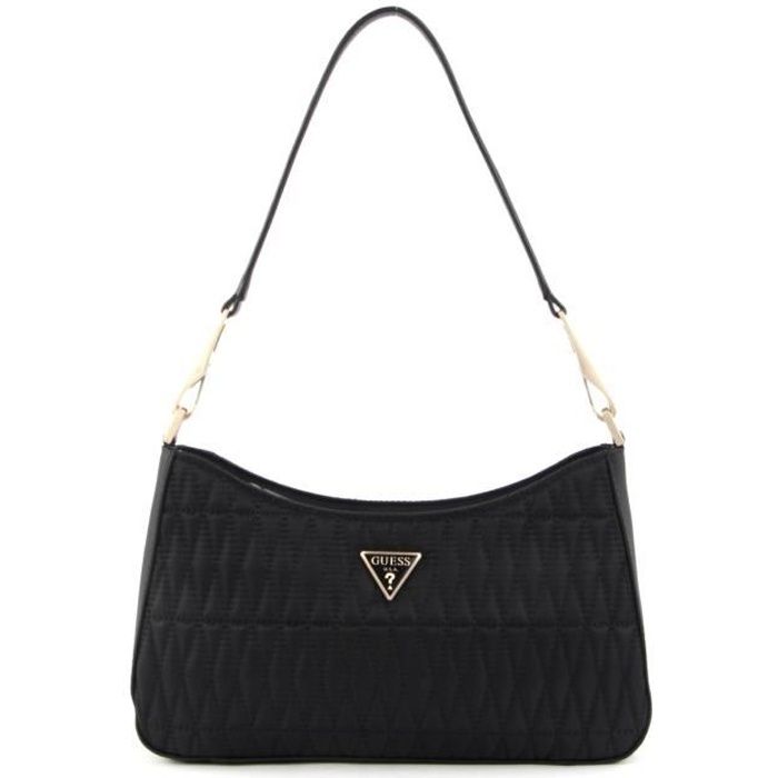 GUESS Layla Shoulder Bag Black [132698] sac à épaule sacoche Noir Cdiscount Bagagerie