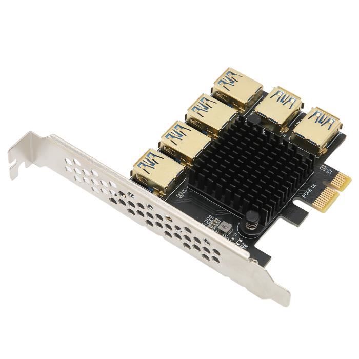 Ic Riser Carte de montage PCI E 1 à 6 Riser Card IC Dissipateur Plaqué Or ...