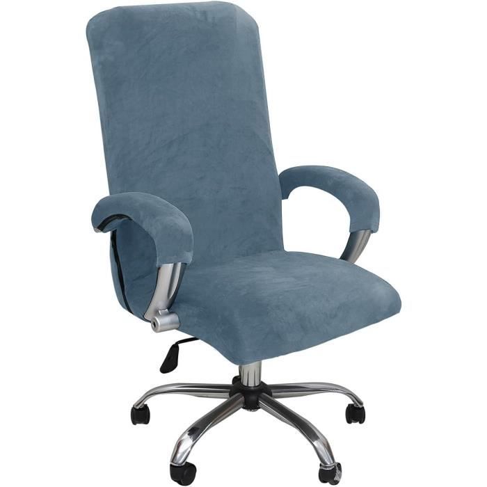 Housse de chaise de bureau - ITOOBE - ITOOBE - Velours - Extensible - Dossier 70-80 cm