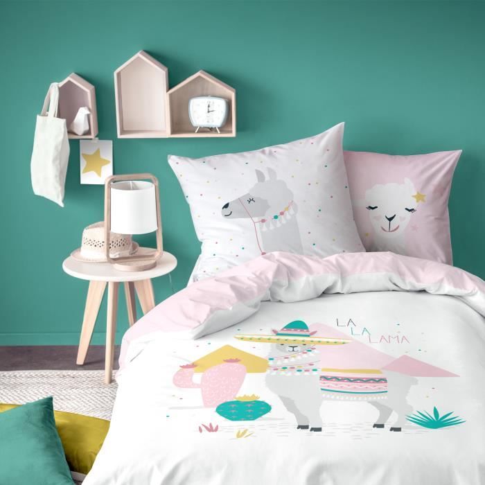taie doreiller Parure Enfant Jungle Friends Matt/&Rose Housse de Couette