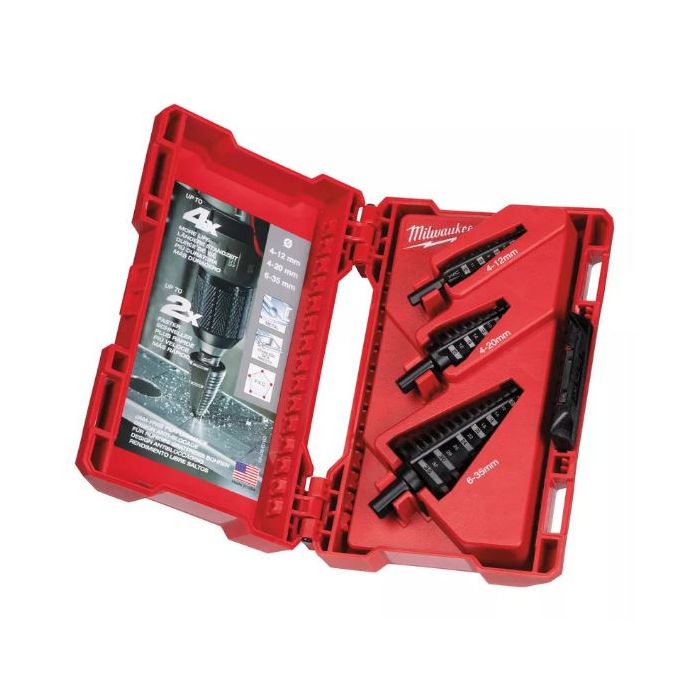 Milwaukee 48899399 Set pour forage 3 pièces Inclus les niveaux de forage 4 12 mm / 1 4 20 mm et 6 35 mm - vue 2
