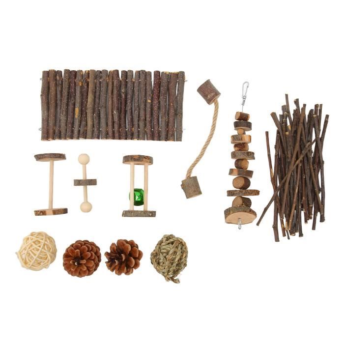 Meilleurs prix pour Mothinessto Ensemble de jouets pour Hamster Jouets de Lapin de Hamster, Accessoires de Hamster Jouets à Mâcher animalerie jouet