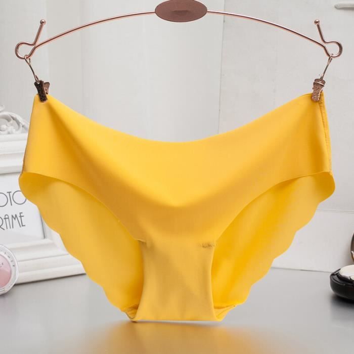 5PCS culotte Soie de glace sans trace Mme Jaune Cdiscount Pret a Porter
