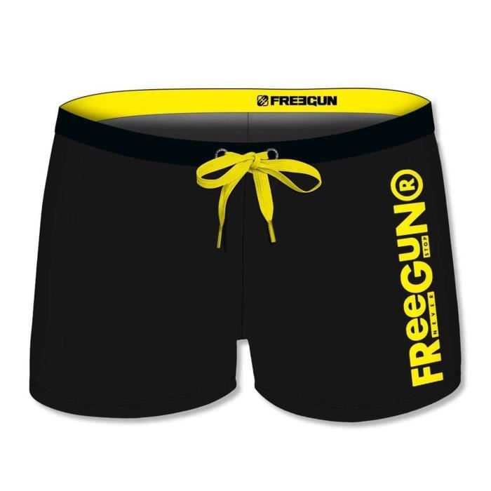 Maillot de Bain Homme Freegun Never Stop N24Black S Jaune