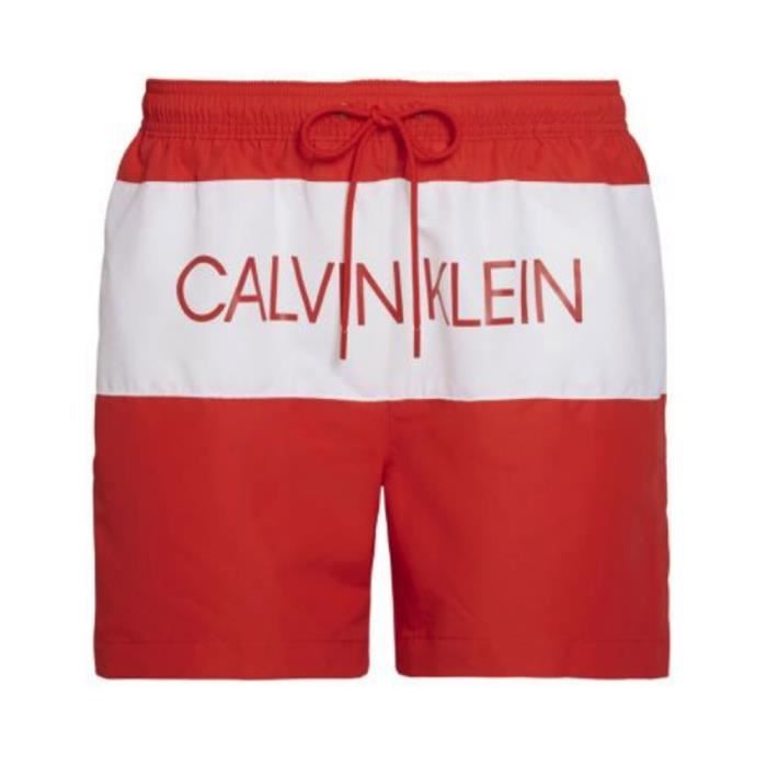 maillot de bain calvin klein rouge homme