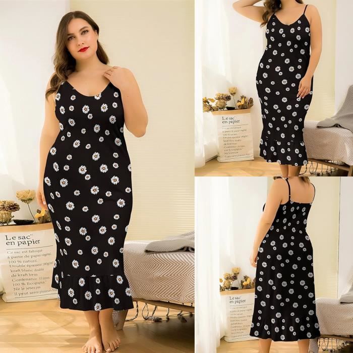 chemise de nuit boutonnée devant grande taille