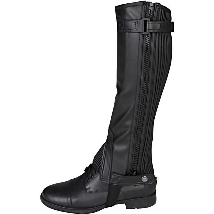 Pantalon Equitation Femme Demi-Chaps D'Équitation AK En Micro-Daim Lavable - Ajustement Facile Mollet, Fermeture Éclair YKK Boots Femme