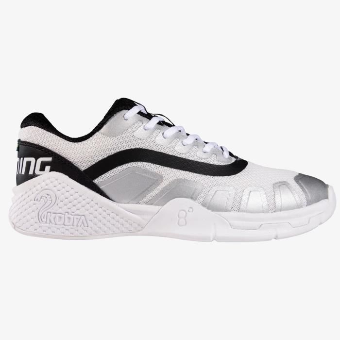 chaussures de handball indoor salming recoil kobra - blanc/noir - 49 1/3