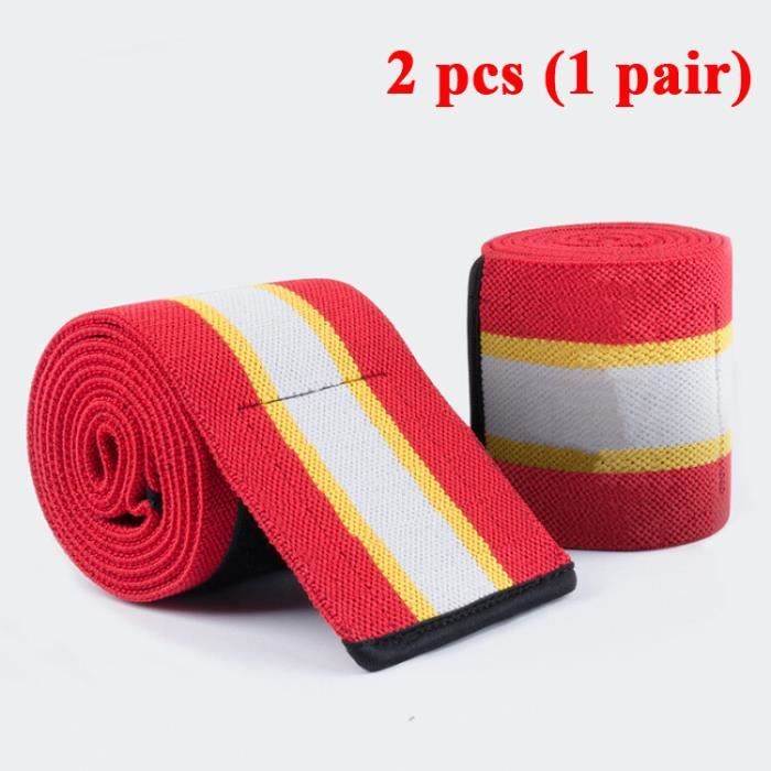 Genouillères Haltérophilie Tuff Wraps - Taille L - Noir Et Rouge - Lot De 2 - Occasion