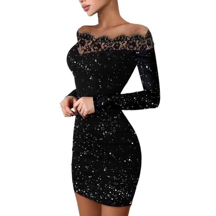 Fin de série mode féminine pas cher - Robe sexy noire