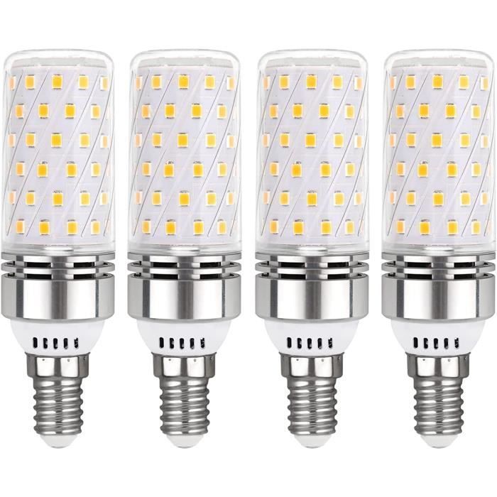 Ampoule LED E14 16W Blanc Neutre 4000K 1450LM, 84 LEDs, Équivalent Lampe Halogène E14 100W, AC 220V, Lot de 4