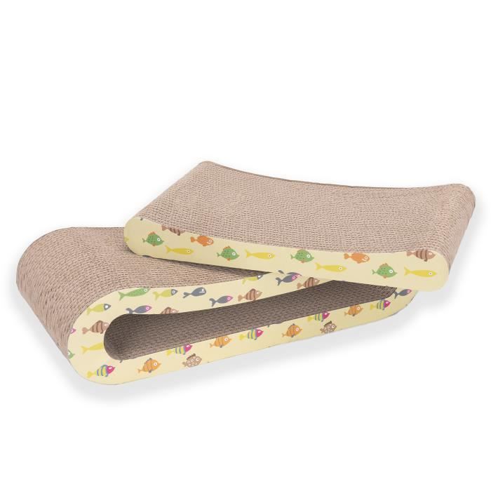 Comparer les prix de Nobleza-Griffoir Chats 2 en 1 Grattoir Chat, Carton Ondulé pour Chat, Planche à Gratter, Jouets à l'herbe à chat