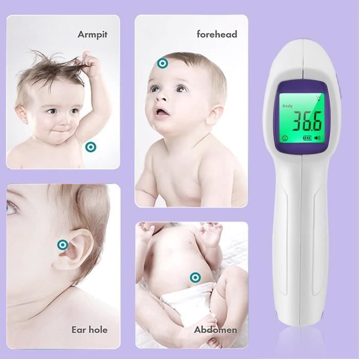 Non-Contact Infrarouge Thermomètre précis lecture Bébé Enfant Adulte LCD Digital