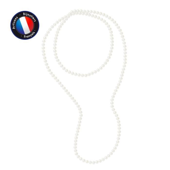 Sautoir - Perlinea - Perle de Culture dEau Douce AAA+ - 7-8 mm - Blanc Naturel - 120 cm Sautoir - Perlinea - Perle de Culture dEau Douce AAA+ - 7-8 mm - Blanc Naturel - 120 cm