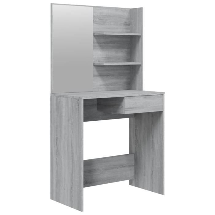 Coiffeuse Avec Miroir – Chêne Sonoma – 74,5x40x141 Cm – Neuve