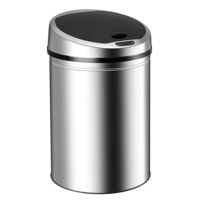 casa pura Poubelle de Cuisine Automatique Poubelle 30L Anti-Empreintes Digitales Sceau Int/érieur Amovible Poubelle INOX /à P/édale Chrome
