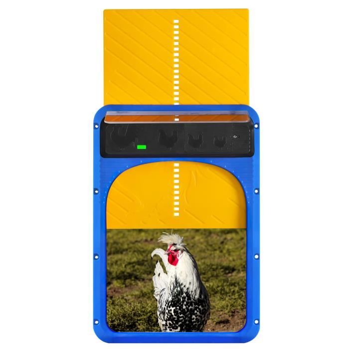 Comparer les prix de Porte de Poulailler Automatique - POULAILLER - Avec Détecteur de Lumière - Jaune - Pour 20 Canards