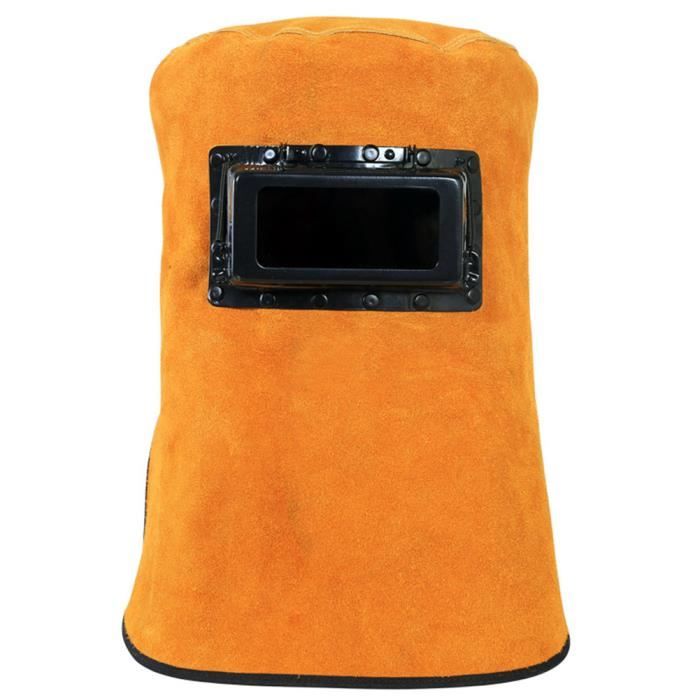 Casque De Soudeur En Cuir Avec Lentille Auto-obscurcissante – Protection Complète Pour Soudure Intérieur/extérieur
