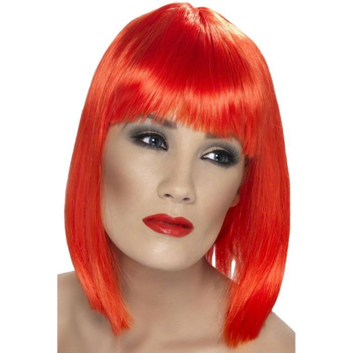 Perruque - SMIFFY'S - Carré femme rouge - 13 couleurs au choix - Adulte - Intérieur