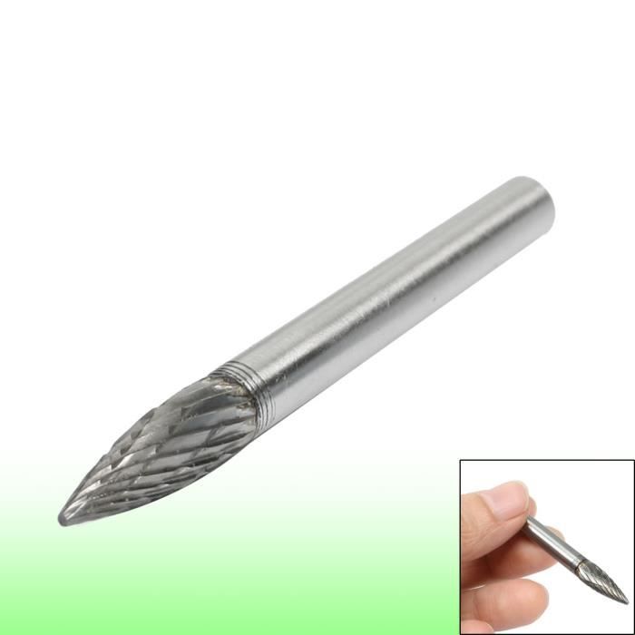 6 mm x 16 mm Tête en forme d/'arbre lime rotative en carbure de tungstène Embout