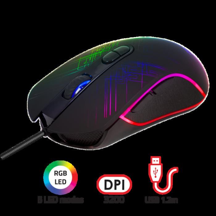 Souris gaming - Advance - GTA-230 - Rétro-éclairage RGB - 5 modes - 3200 DPI