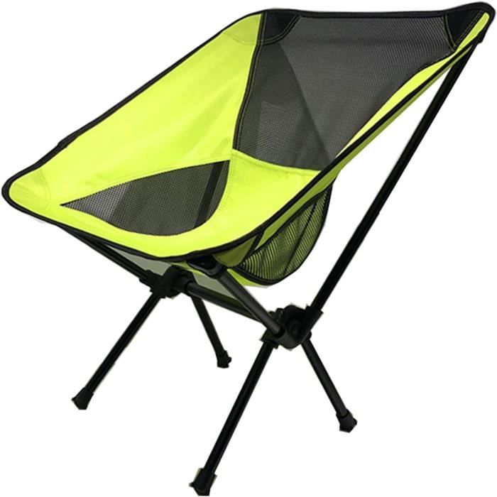 Chaise Pliante VILLEY Pour Camping, Plage, Extérieur - Beige - Légère Et Portable Avec Sac De Transport