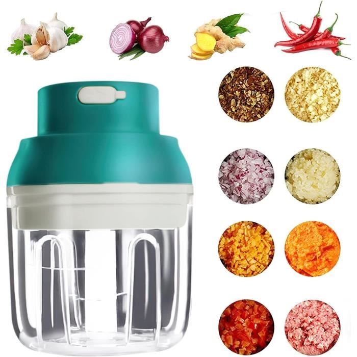 Bleu - Mini Hachoir à Légumes électrique Portable, Petit Hachoir