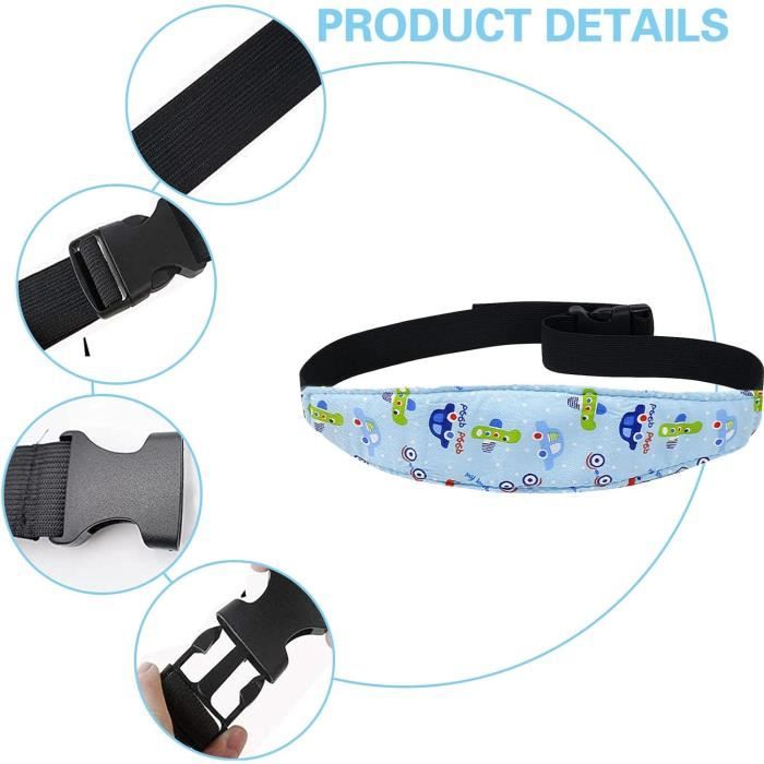 Appuie-Tête De Voiture Réglable - Largeur 20-30 Cm - Pivotant 360° - Pour Enfants Et Adultes - 8