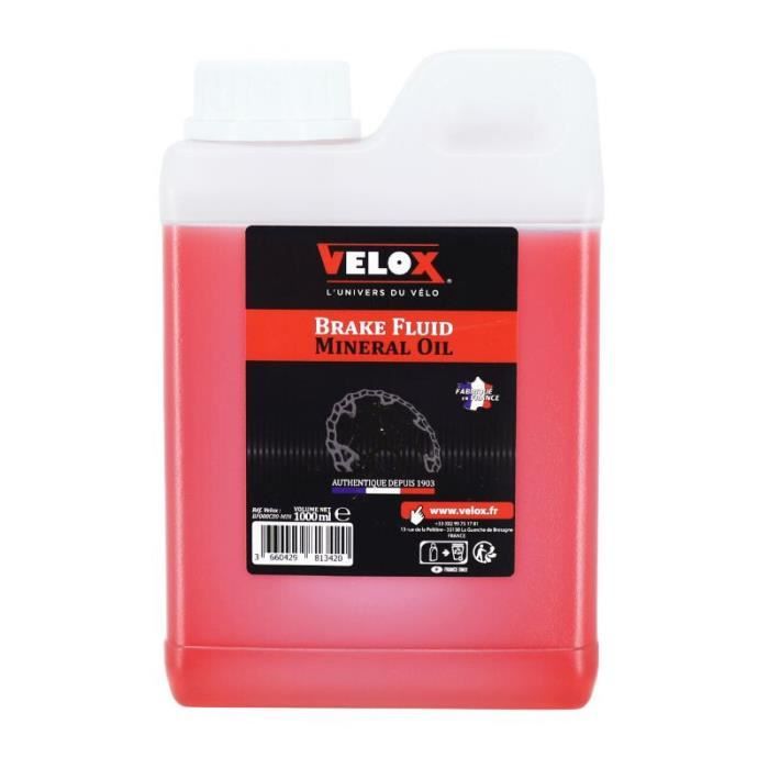 Liquide de frein Velox Mineral - rose/noir - 1 L