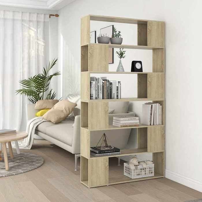 vidaXL Bibliothèque/Séparateur de pièce Chêne Sonoma 100x24x188 cm 3082074