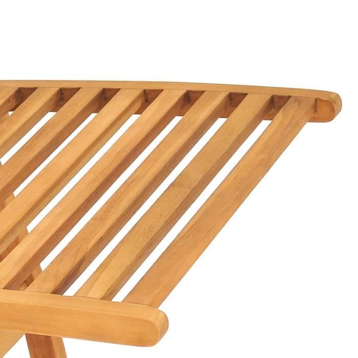 tip - bains de soleil - chaise longue bois de teck solide - yosoo - dx14786