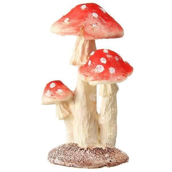 2 Figurines Champignons Résine - Décoration Jardin Féerique - Miniature 3-5cm - Style Fantasy