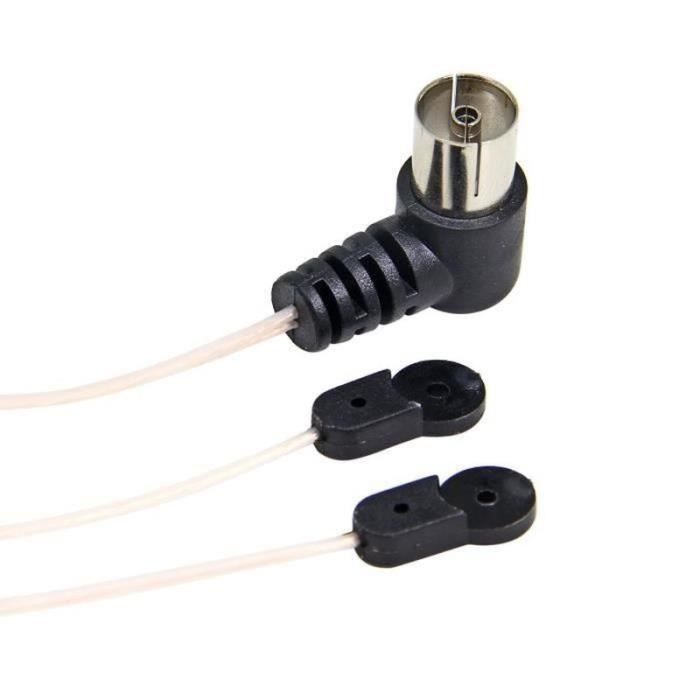 Antenne Dipôle FM Avec Fiche Banane - Pour Radios à Tubes Vintage (entrée 240/300 Ohms) - 74 Cm + 159 Cm