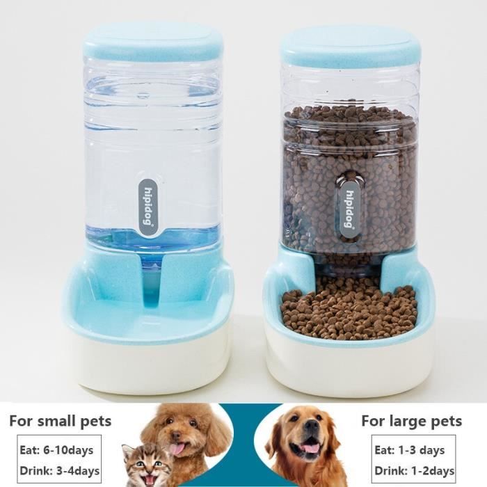 Fontaine Et Distributeur Automatique Croquettes Pour Chat Et Chien - 3.8L Sans électricité