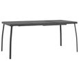 "Promo"Table Extérieure LMT - Table de jardin anthracite 165x80x72 cm Treillis d'acier 20,8Kg-1