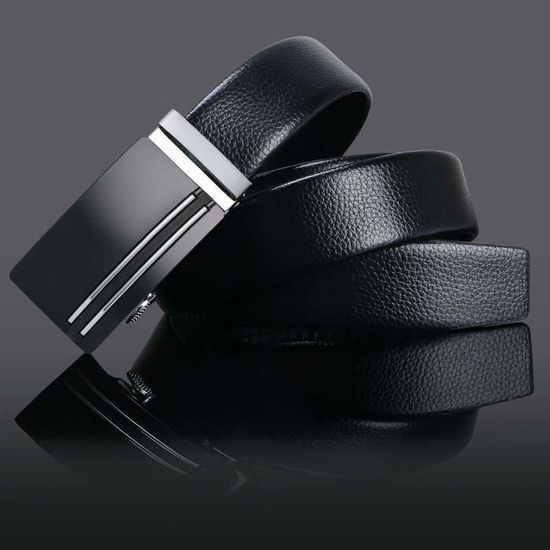 JIEYAO Ceinture à Cliquet Automatique Pour Homme - En Cuir