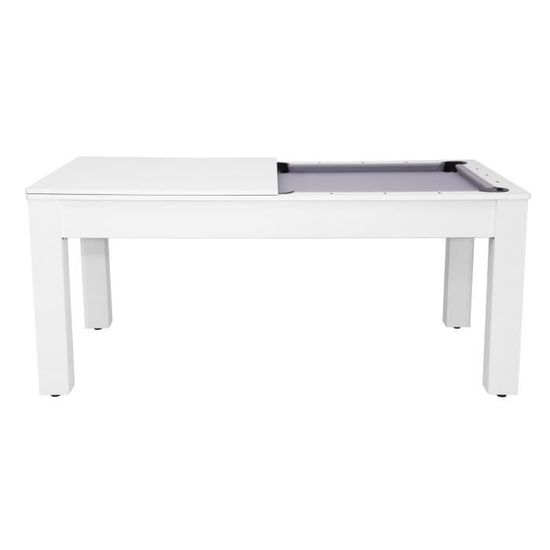 Billard convertible Guillaume Blanc 7 FT Tapis gris Table a manger Accessoires inclus Cdiscount Jeux Jouets