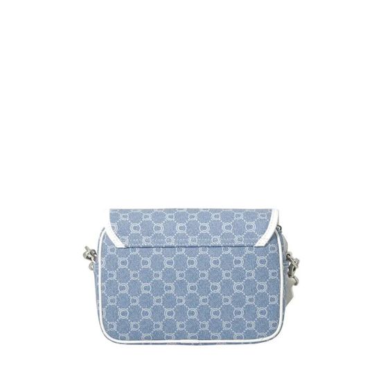 Chabrand Sacoche Toile Enduite Cuir 85050718 Bleu Bleu Cdiscount