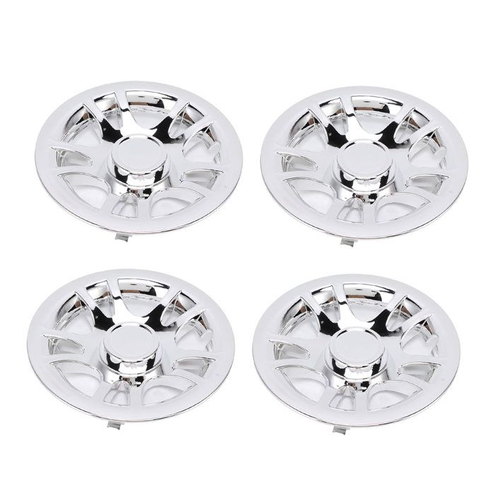 Lot De 4 Enjoliveurs De Roue Bombés De 15 De Qualité Supérieure - Noir Mat - Compatibles Avec Camping-car, Transporteur, Fourgonnette