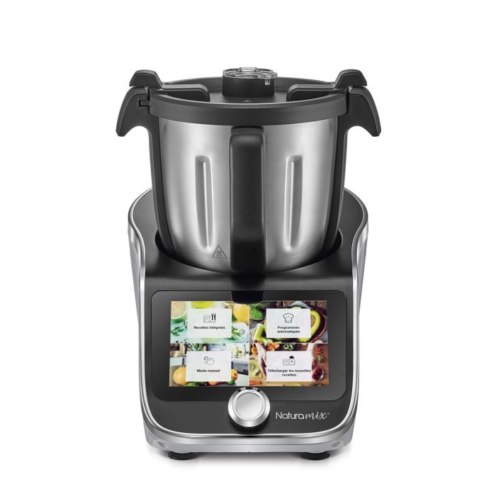 Robot Cuiseur Multifonction Kitchencook Cuisio XT Connect - 800 Recettes, écran Tactile 7", 10-en-1, 1000W - Gris