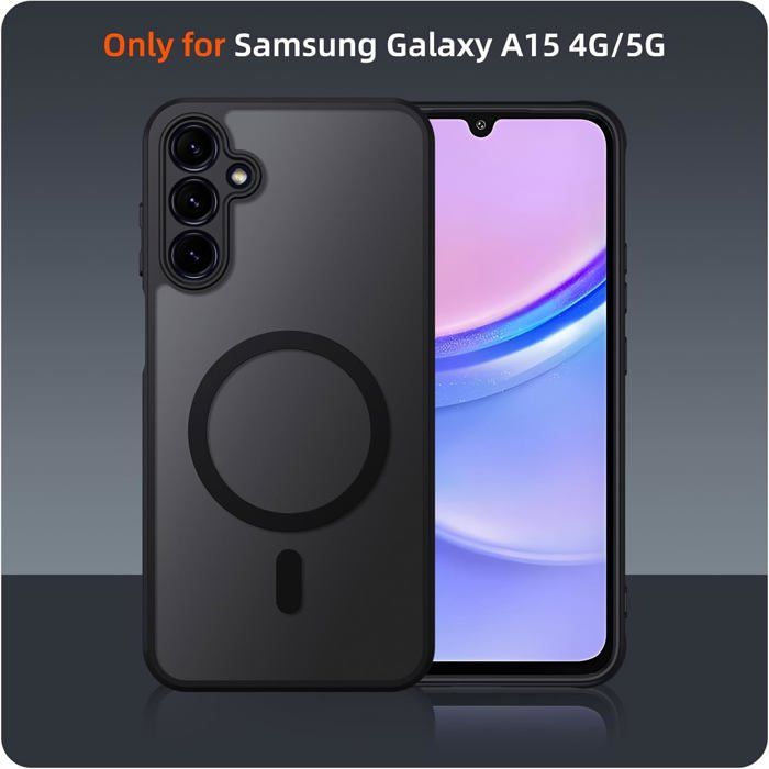Coque pour Samsung Galaxy A15 4G/5G Compatible avec MagSafe avec 2