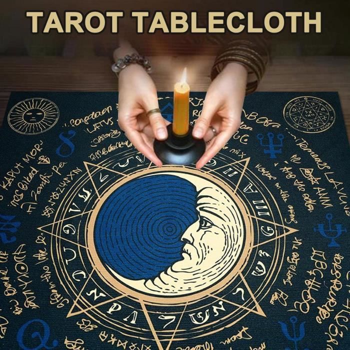 PR -Nappe de Tarot pentagramme avec sac,tissu de Tarot d'autel en velours Divination astrologie