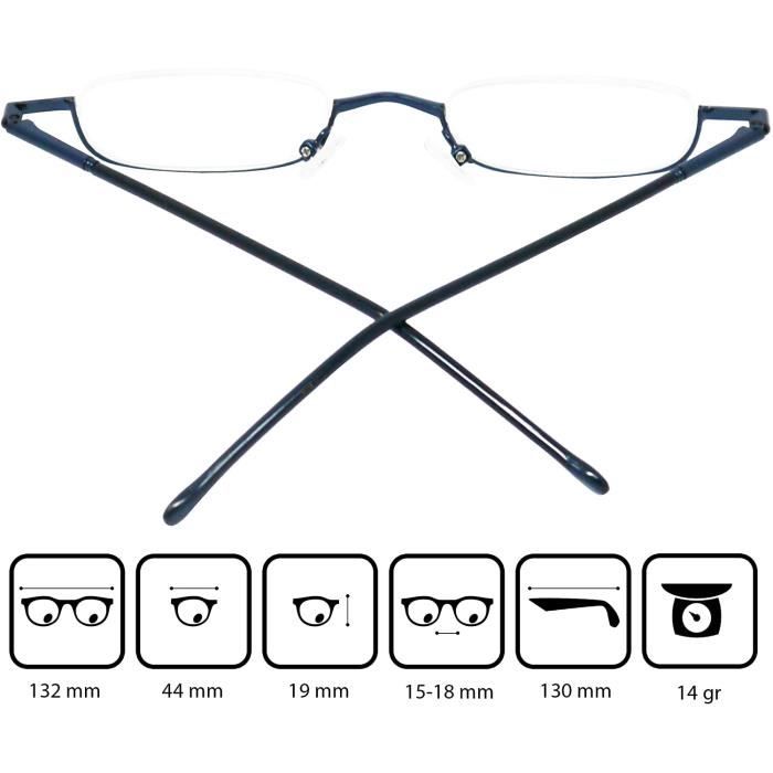 Monture lunette demi lune homme on sale