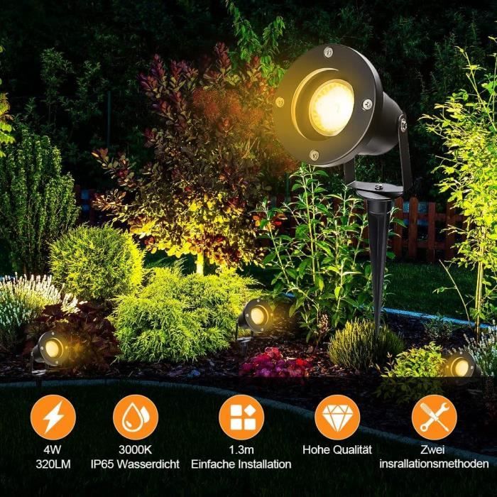 Lampe de jardin GU10 avec piquet extérieur spot extérieur spot de