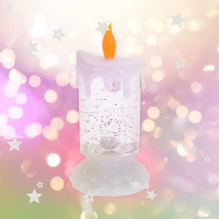Grande Bougie Scintillante Avec Paillettes – Parfaite Pour Une Ambiance Féerique